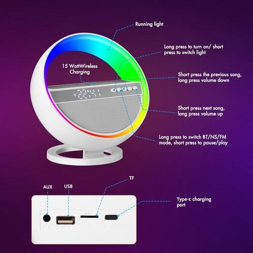 Parlante Sunsbell Qi 15w Con Tecnología Inalámbrica