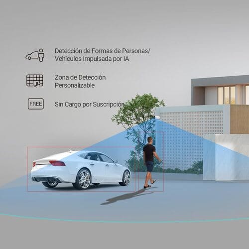 Camara PoE Ezviz H5 2K 3MP Diseño resistente a la intemperie IP67 Exterior