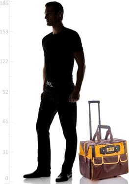 Bolso valija  rigida 20" porta herramientas 19 bolsillos ingco
