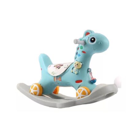 Caballito Mecedor Infantil Y De Paseo Con Sonido Azul