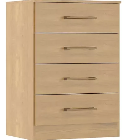 Juego De 2 Cómodas Cajoneras Zapatera 4 Cajones Dormitorio: imagen 3