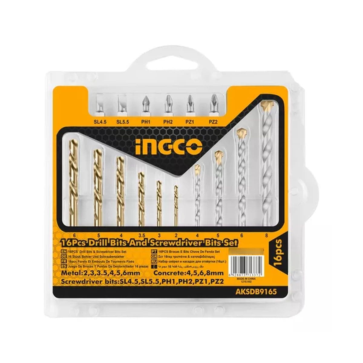 Juego Mechas Y Puntas Atornillador 16 Piezas Ingco: imagen 1