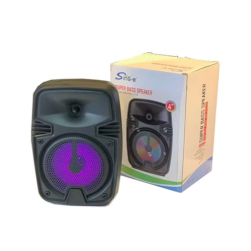 Imperdible Parlante Portátil Bluetood Sd Usb Luces Colores Color Negro