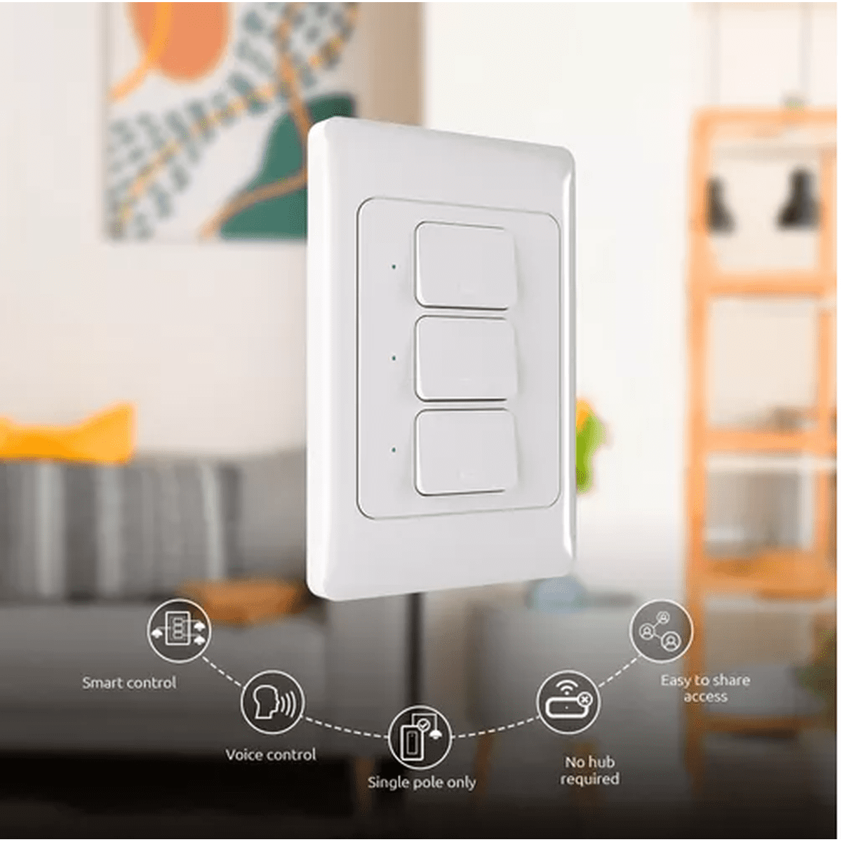 Interruptor De Luz Inteligente De 3 Circuitos Wi-fi Nexxt: imagen 4
