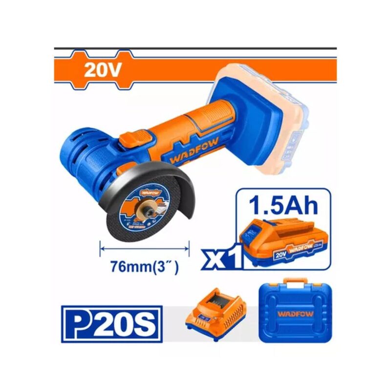 Mini Amoladora 3 PuLG Wadfow Wlap571 Batería Y Cargador
