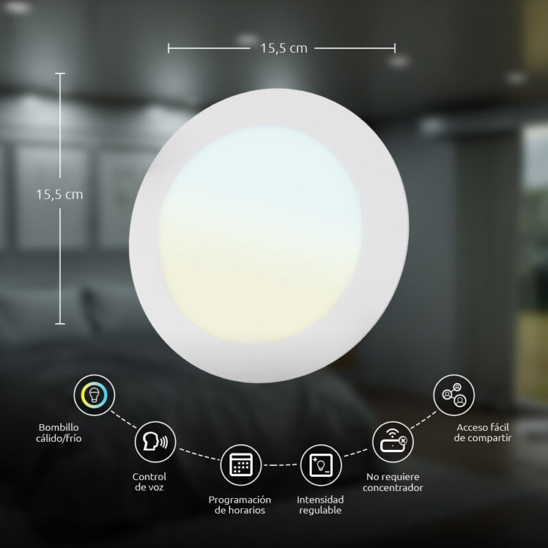 Panel LED Slim Inteligente Wi-Fi Nexxt Solutions – Luz Cálida/Fría Regulable