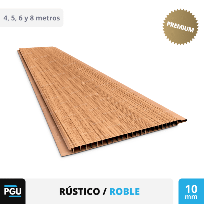 Cielorraso de PVC Rústico – Plasbil 20cm x 10mm