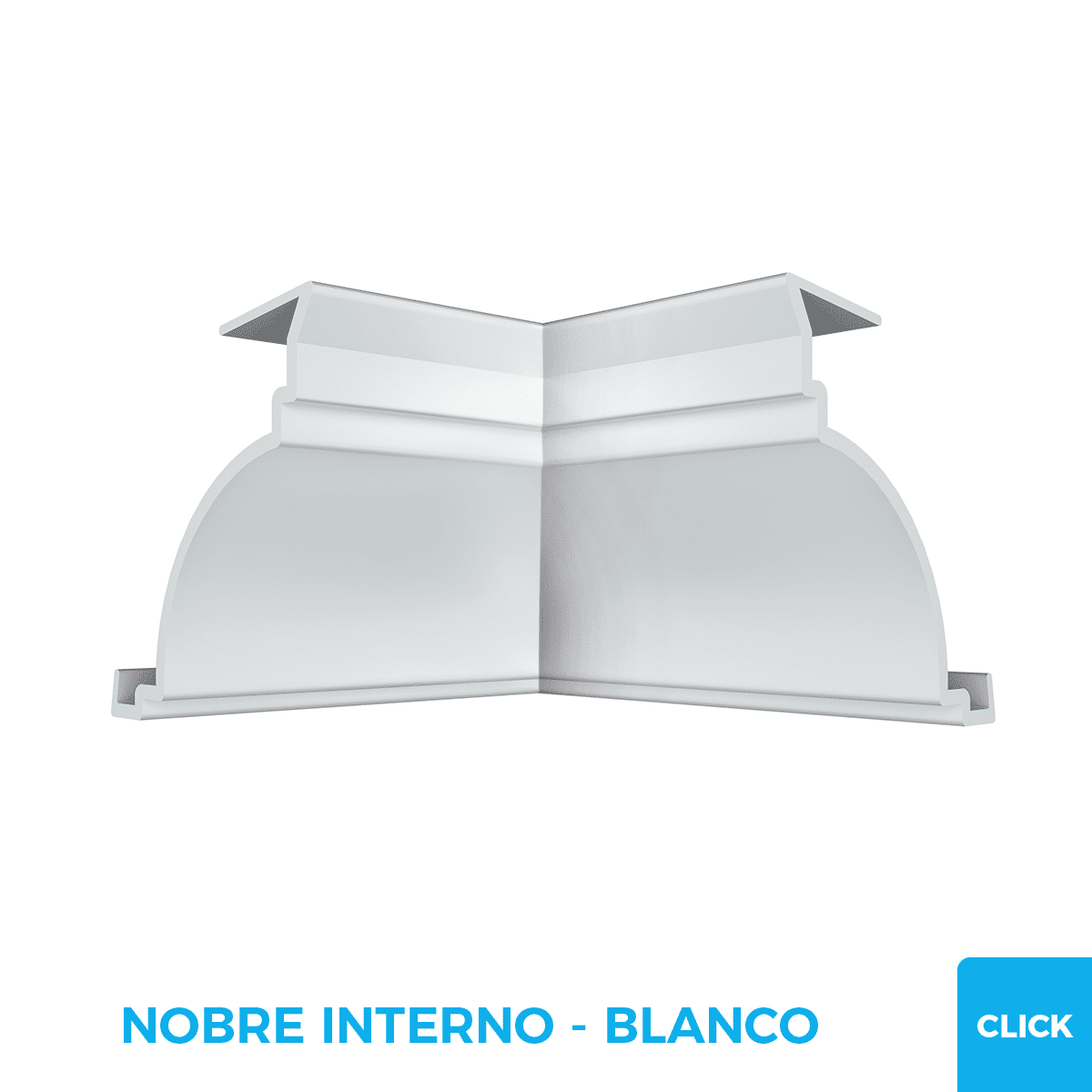 Esquinero Media Caña Interno Click - PVC Plasbil: imagen 1