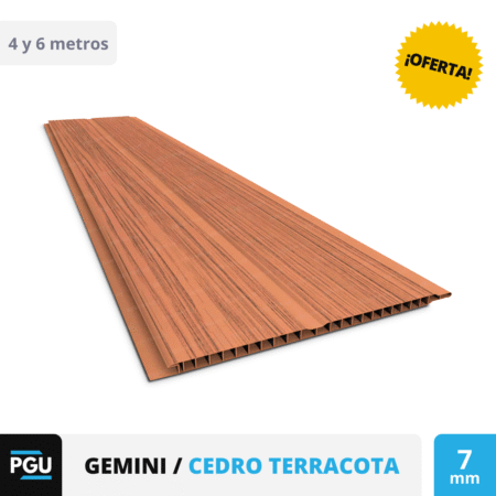 Cielorraso de PVC - Color madera de 7mm