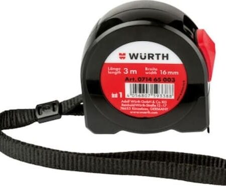 Cinta Métrica Enrollable Wurth, De 19 Mm Y 5 M