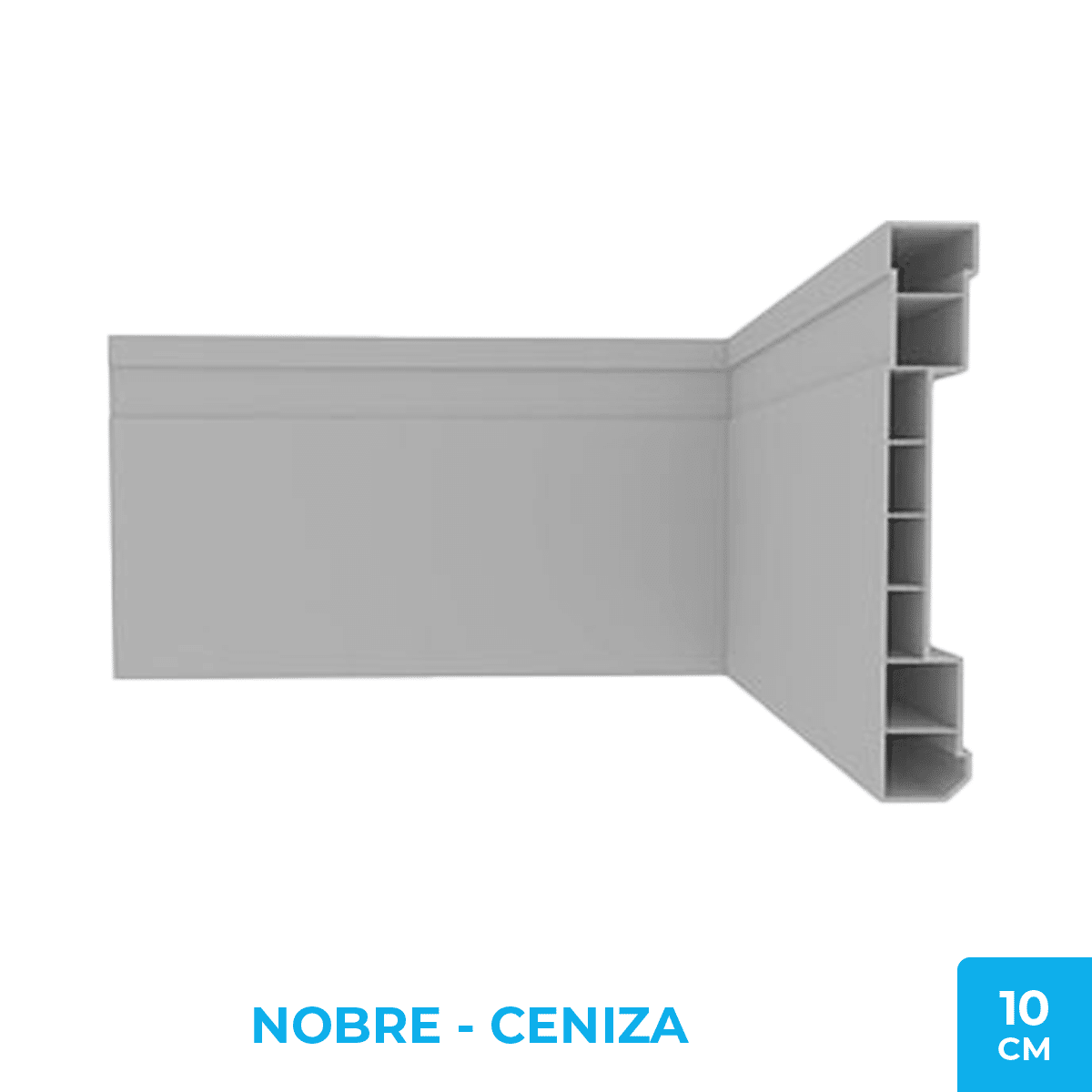 Zócalo Nobre 10cm - PVC Plasbil Negro Rústico: imagen 3