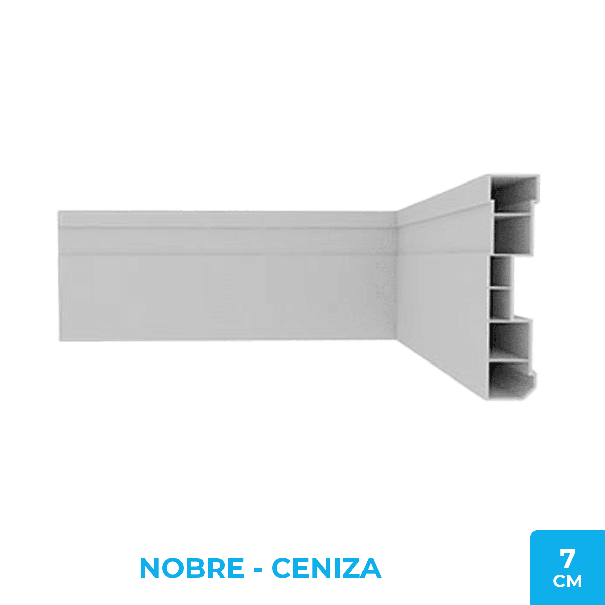 Zócalo Nobre 10cm - PVC Plasbil Ceniza: imagen 1